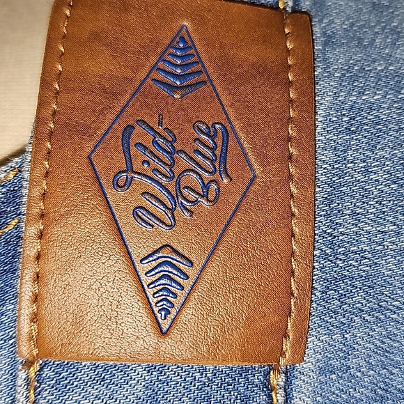 Wild Blue Sadie Robertson Collection Distressed Denim Shortalls Sz L VGUC - Picture 14 of 17